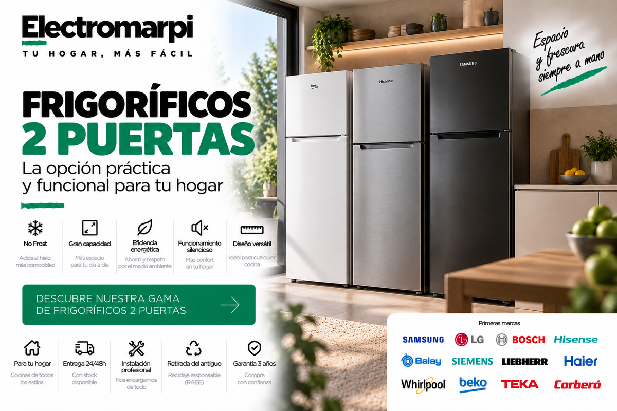 Frigoríficos de 2 puertas con congelador superior y frigorífico inferior - Electromarpi