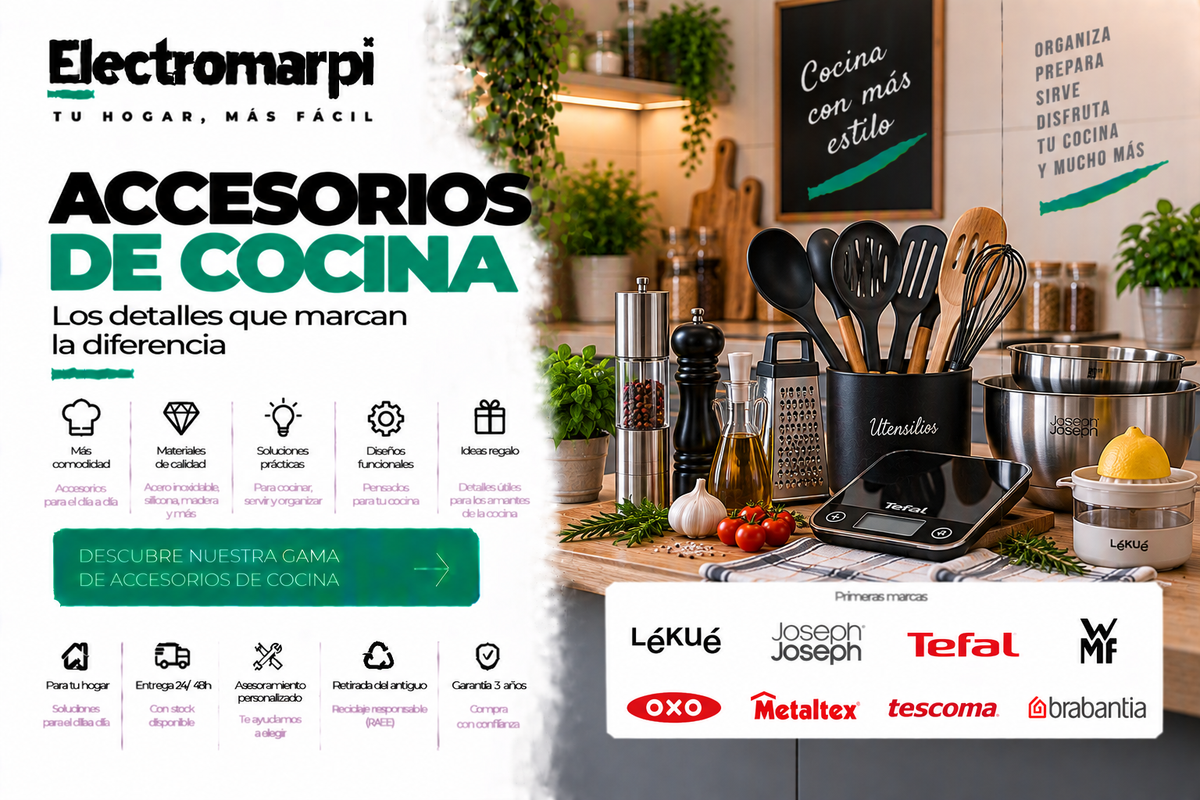 Accesorios de cocina con tapas, mangos, juntas, cestos, protectores y recambios - Electromarpi