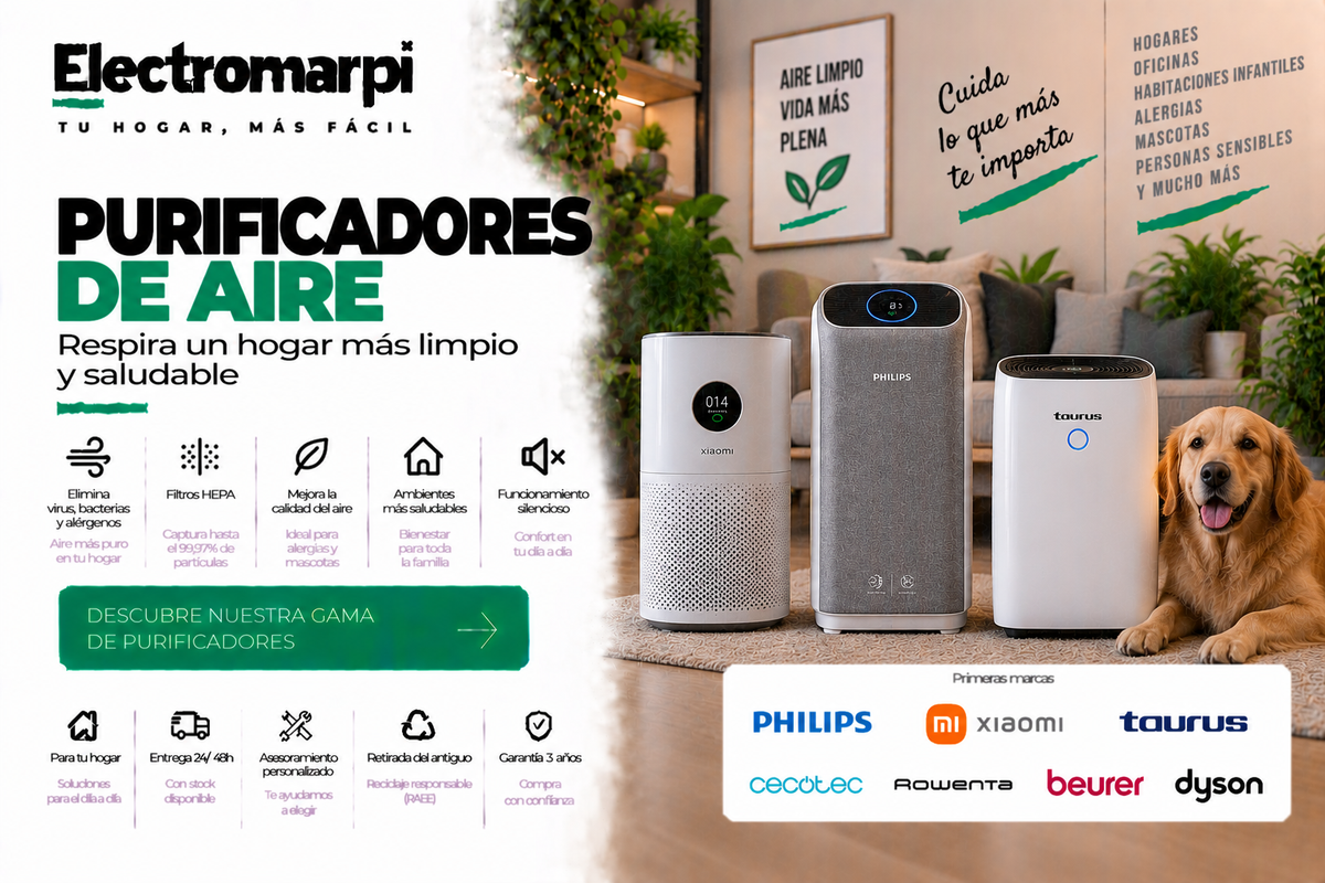 Purificadores de aire con filtración avanzada para mejorar la calidad del aire del hogar - Electromarpi