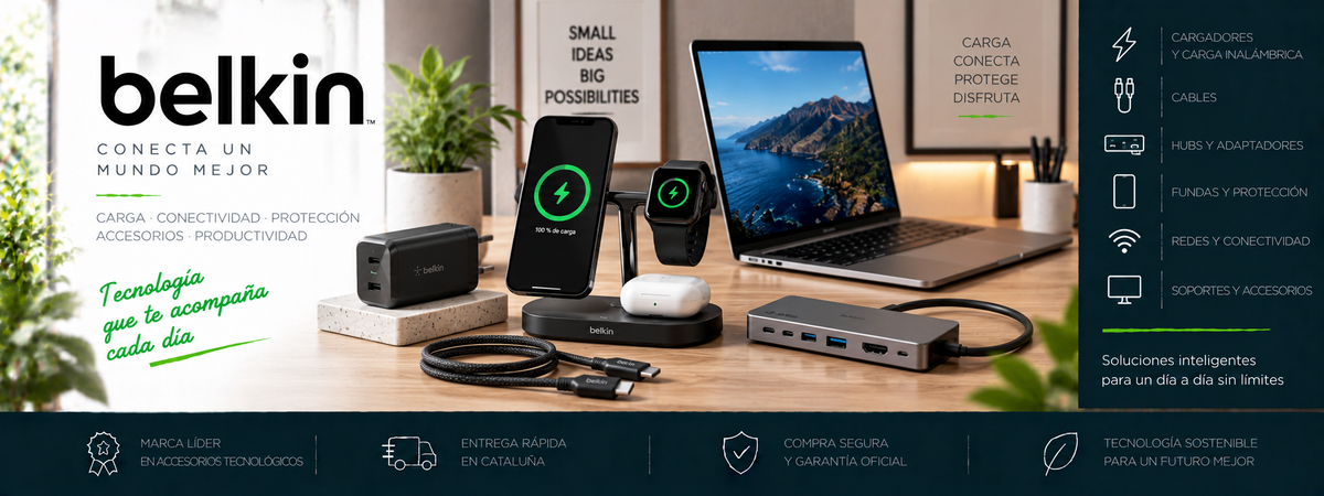 Belkin: cargadores, cables, hubs y conectividad | Electromarpi