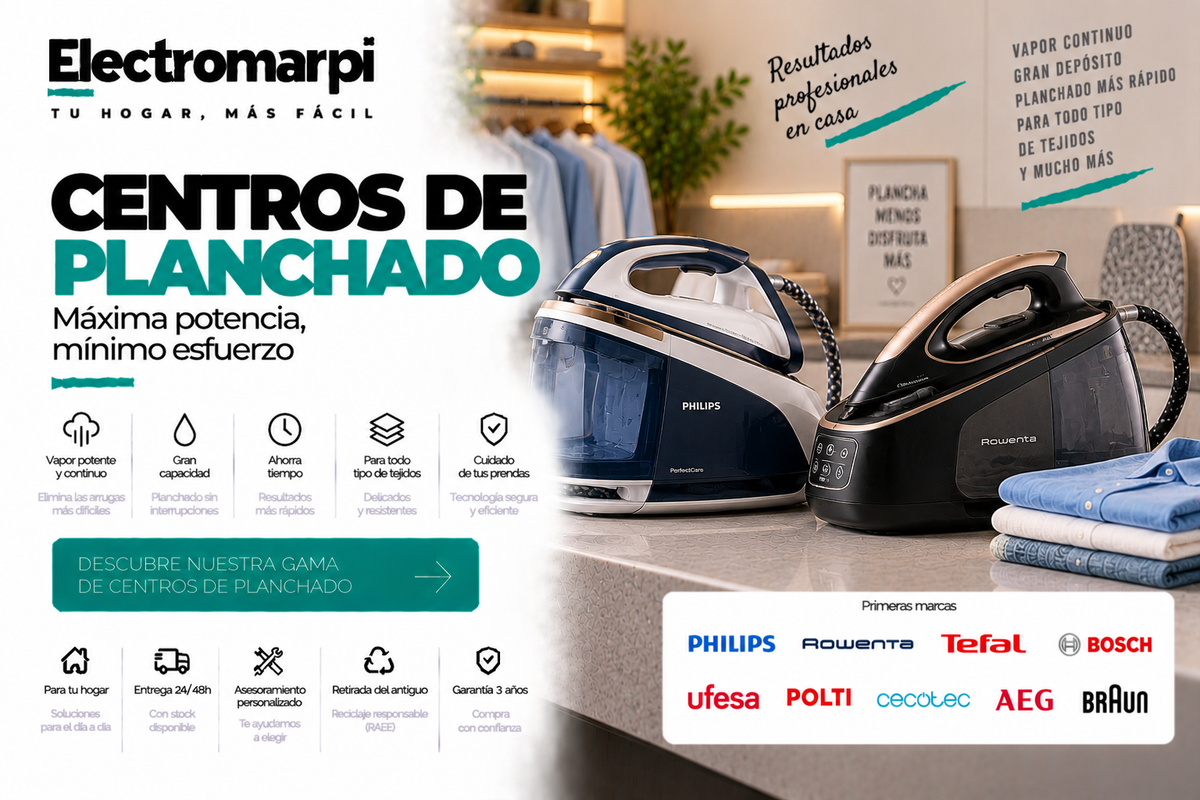 Centros de planchado con vapor potente, gran depósito y alta presión - Electromarpi