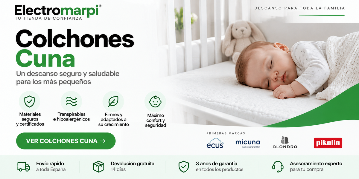 Colchones de cuna transpirables, firmes y seguros para el descanso del bebé - Electromarpi