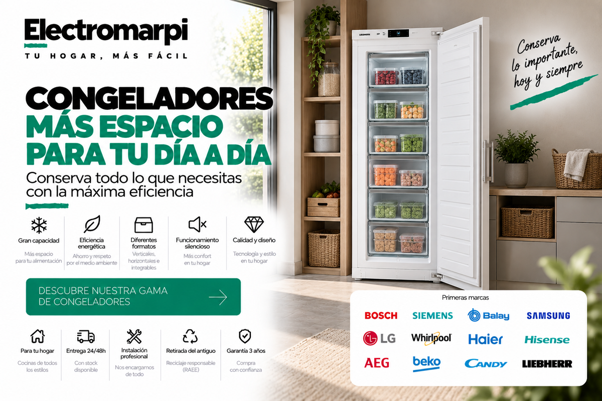 Congeladores verticales, horizontales e integrables para el hogar - Electromarpi