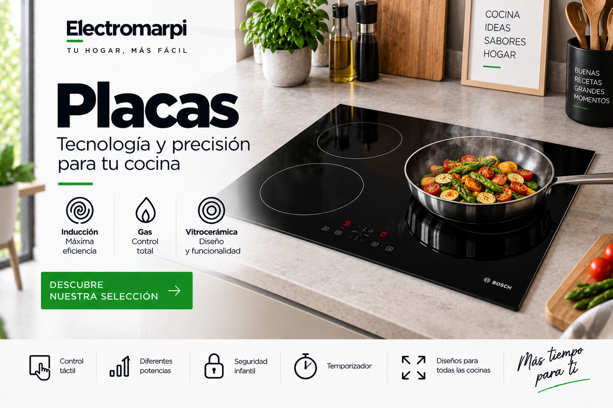 Placas de inducción, vitrocerámica, gas y modulares - Electromarpi