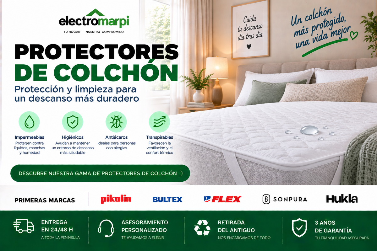 Protectores de colchón impermeables, transpirables e higiénicos para prolongar la vida del colchón - Electromarpi