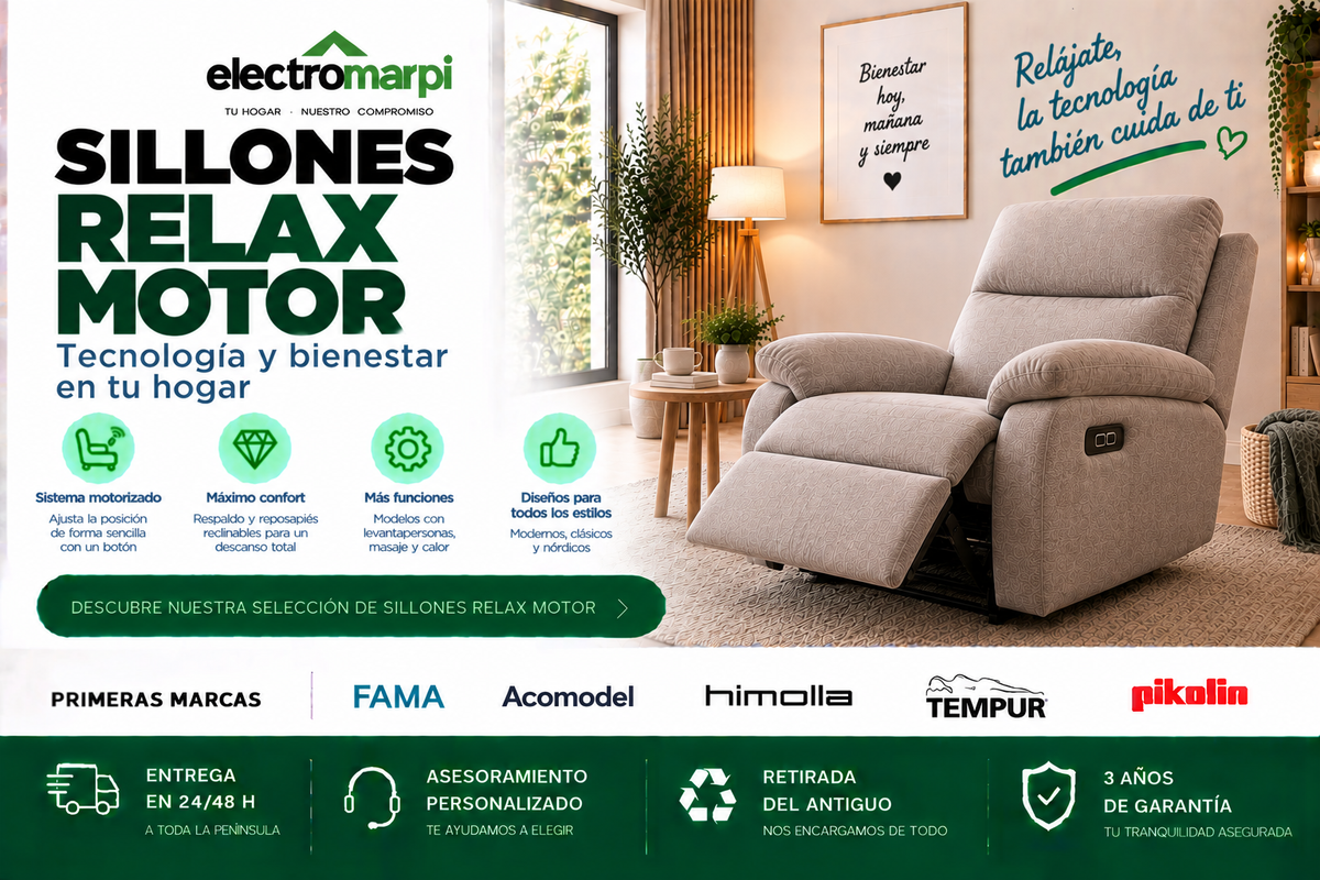 Sillones relax con motor, reclinables y personalizables para disfrutar de mayor comodidad en casa - Electromarpi