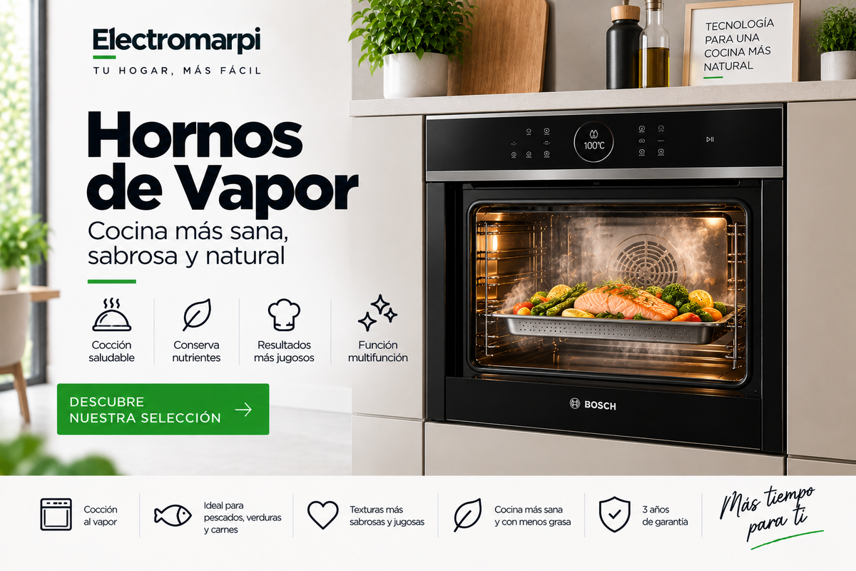 Hornos de vapor para una cocción saludable y jugosa - Electromarpi