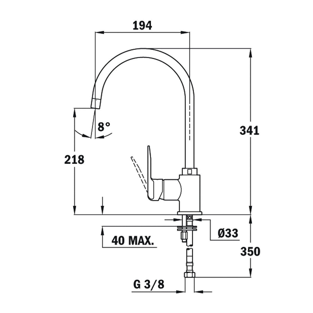 GRIFO TEKA IN995 CROMO 5399512