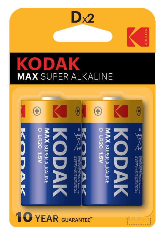 PILA KODAK LR20-KD-2 1,5v 1 BLISTER MAX SUPER ALKA