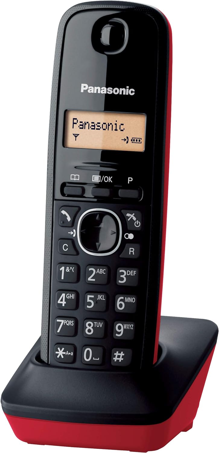 TELEFONO DECT PANASONIC KX-TG1611SPR ROJO