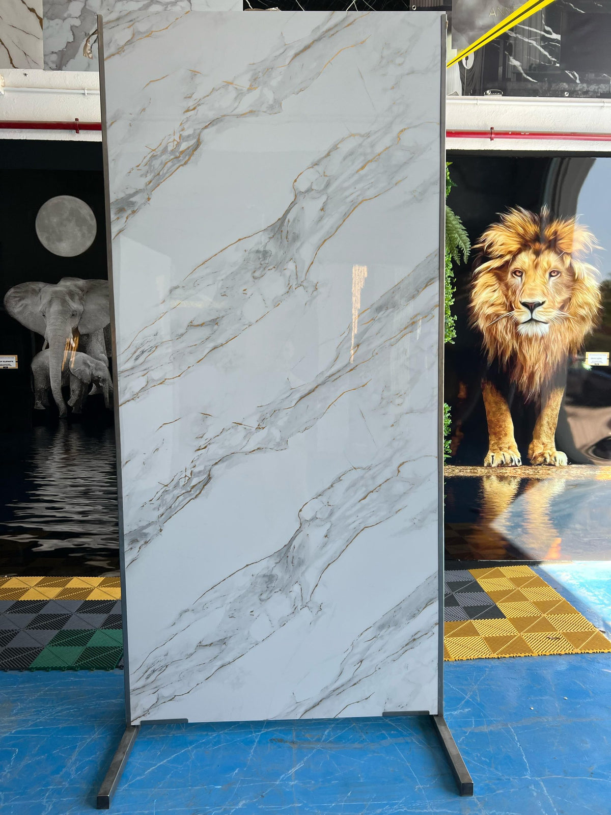 Placa decorativa polvo de piedra Mármol Destellos 260 x 122 cm