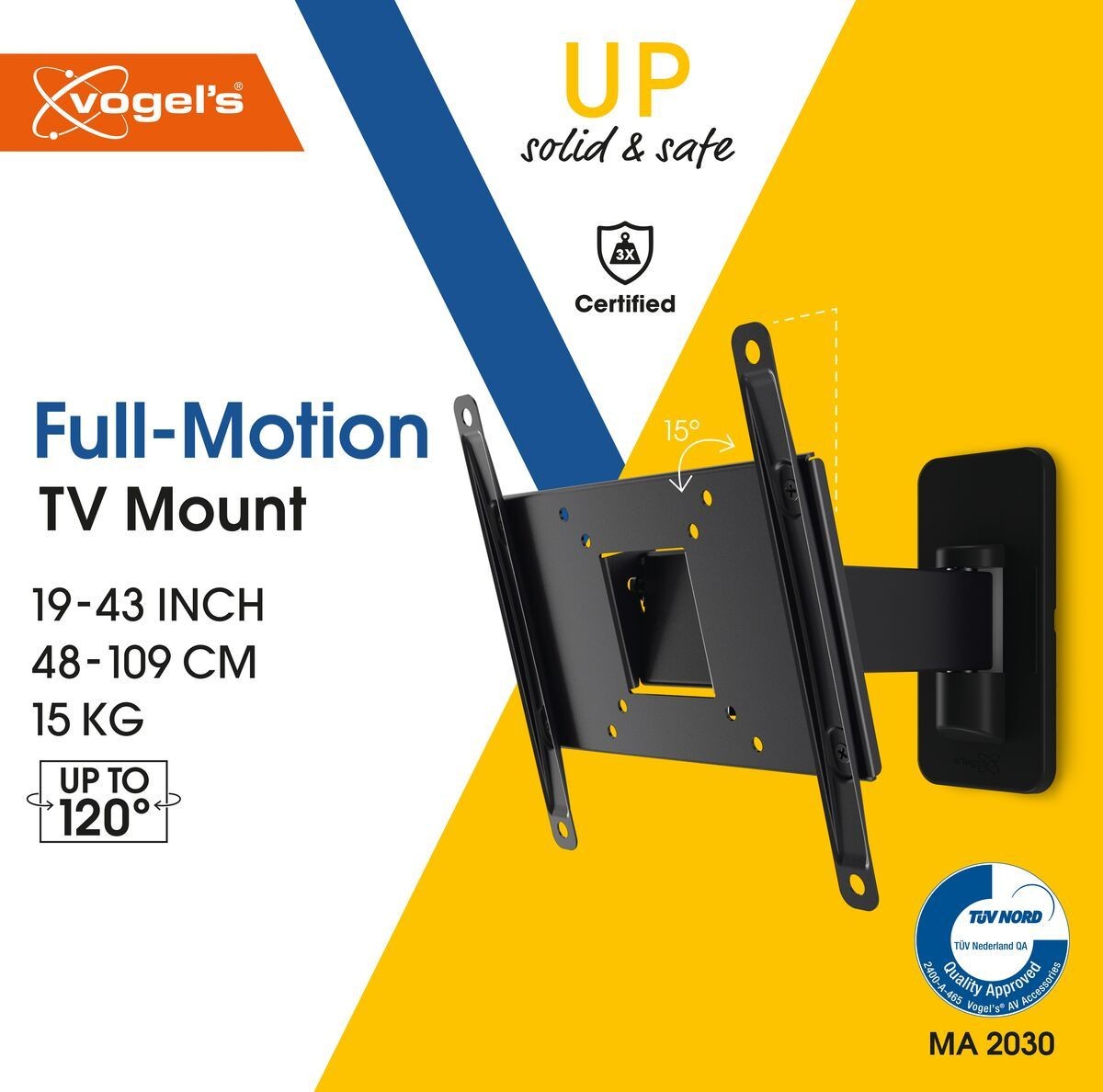 SOPORTE TV VOGEL'S MA2030-B1 1 BRAZO 19"-40" 15KG