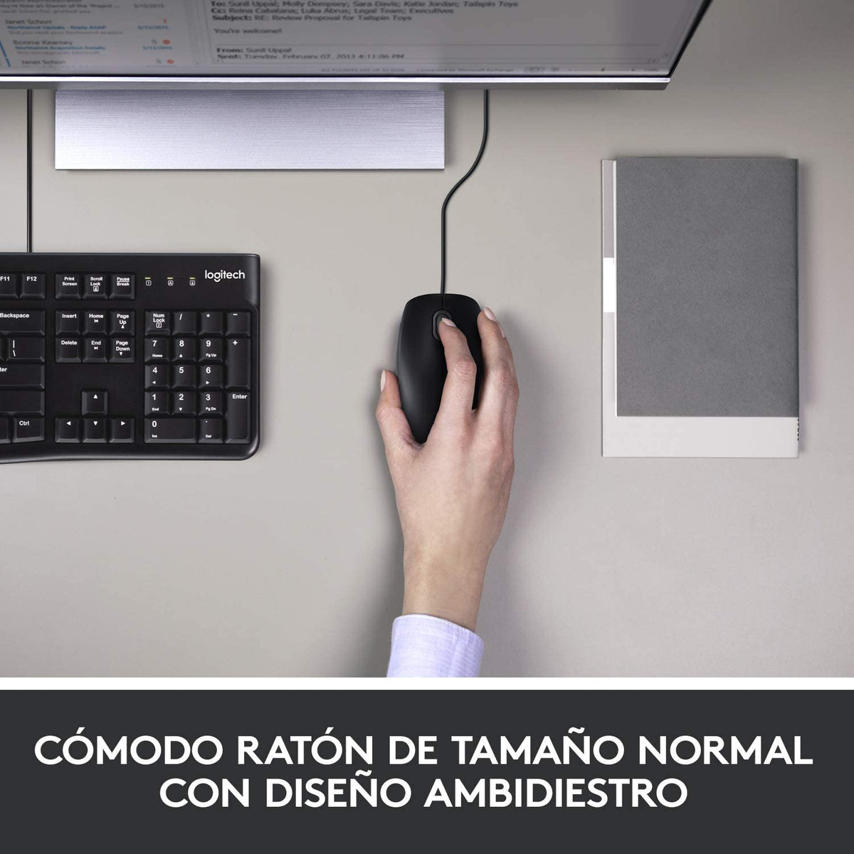 TECLADO+RATON LOGITECH MK120 CON CABLE USB