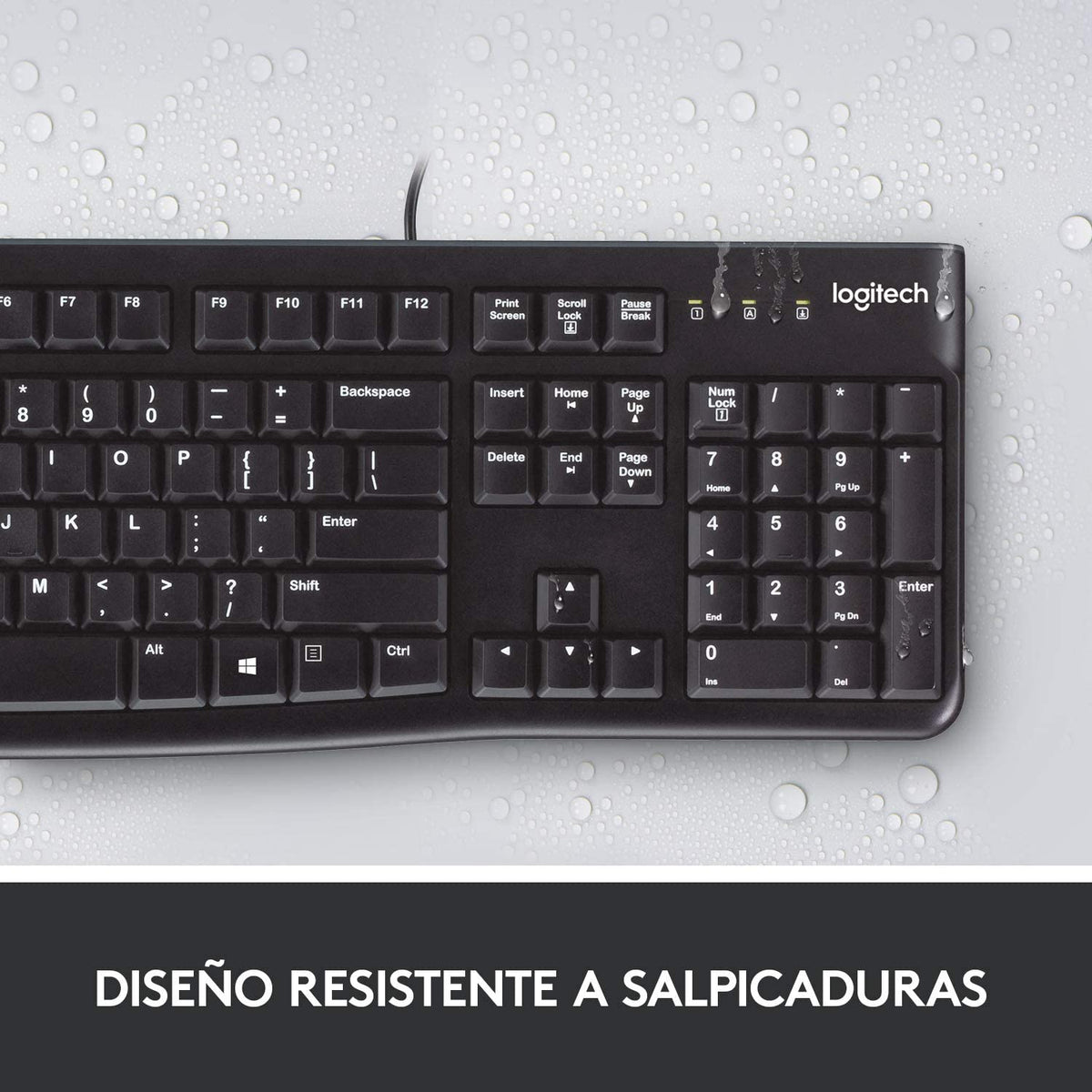 TECLADO+RATON LOGITECH MK120 CON CABLE USB