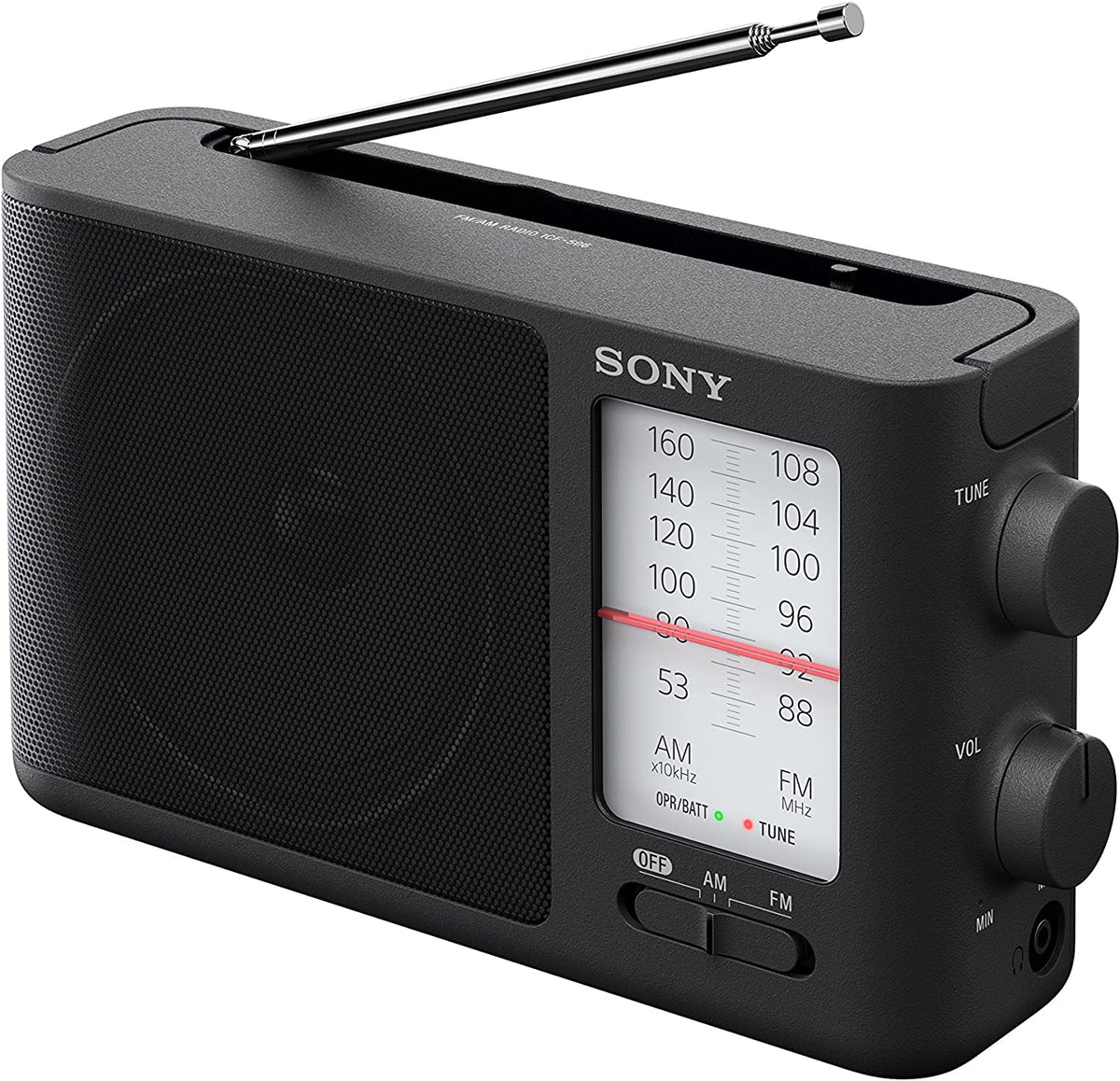 TRANSISTOR SONY ICF506 NEGRO FM/AM ANALOGICO