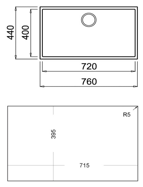 FREG. TEKA SQUARE 72.40 TG NEGRO 115230015