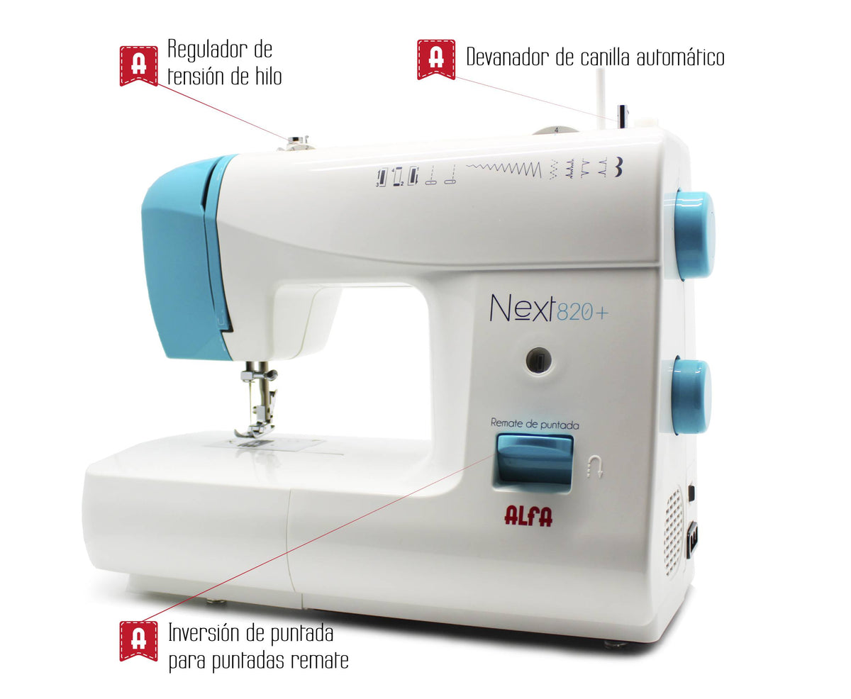 MAQUINA COSER ALFA NEXT 820+ ZIGZAG BRZOLIBRE 19PU