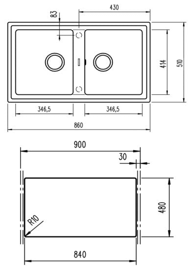 FREG. TEKA STONE 90 BTG2C AUTO BLANCO 115260012