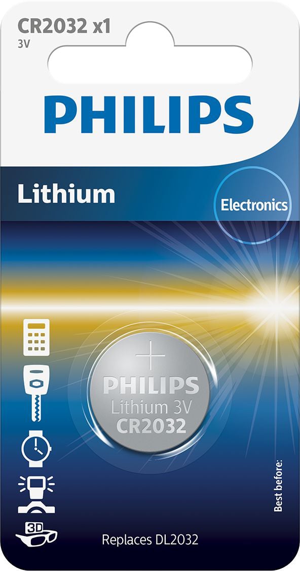 PILA PHILIPS LITHIUM CR2032 3V 1 BLISTER