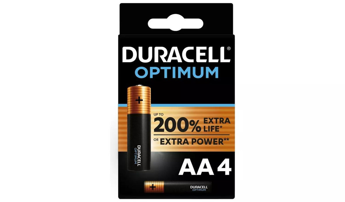 PILA DURACELL ALCALINA OPTIMUM PBA AA LR06 K4 1 BL