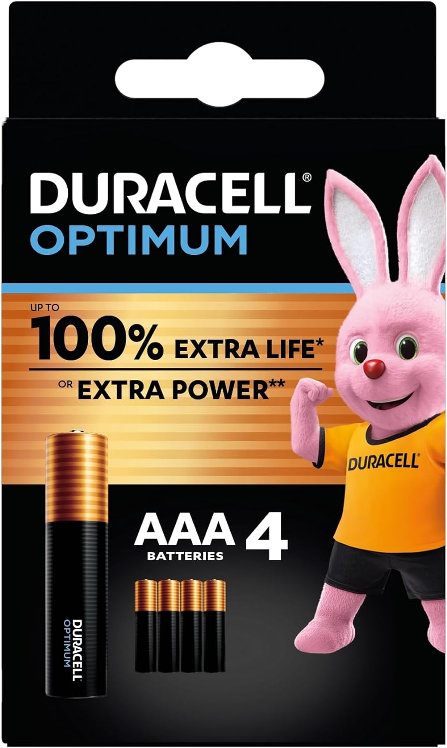 PILA DURACELL ALCALINA OPTIMUM PBA AAA LR03 K4 1 B