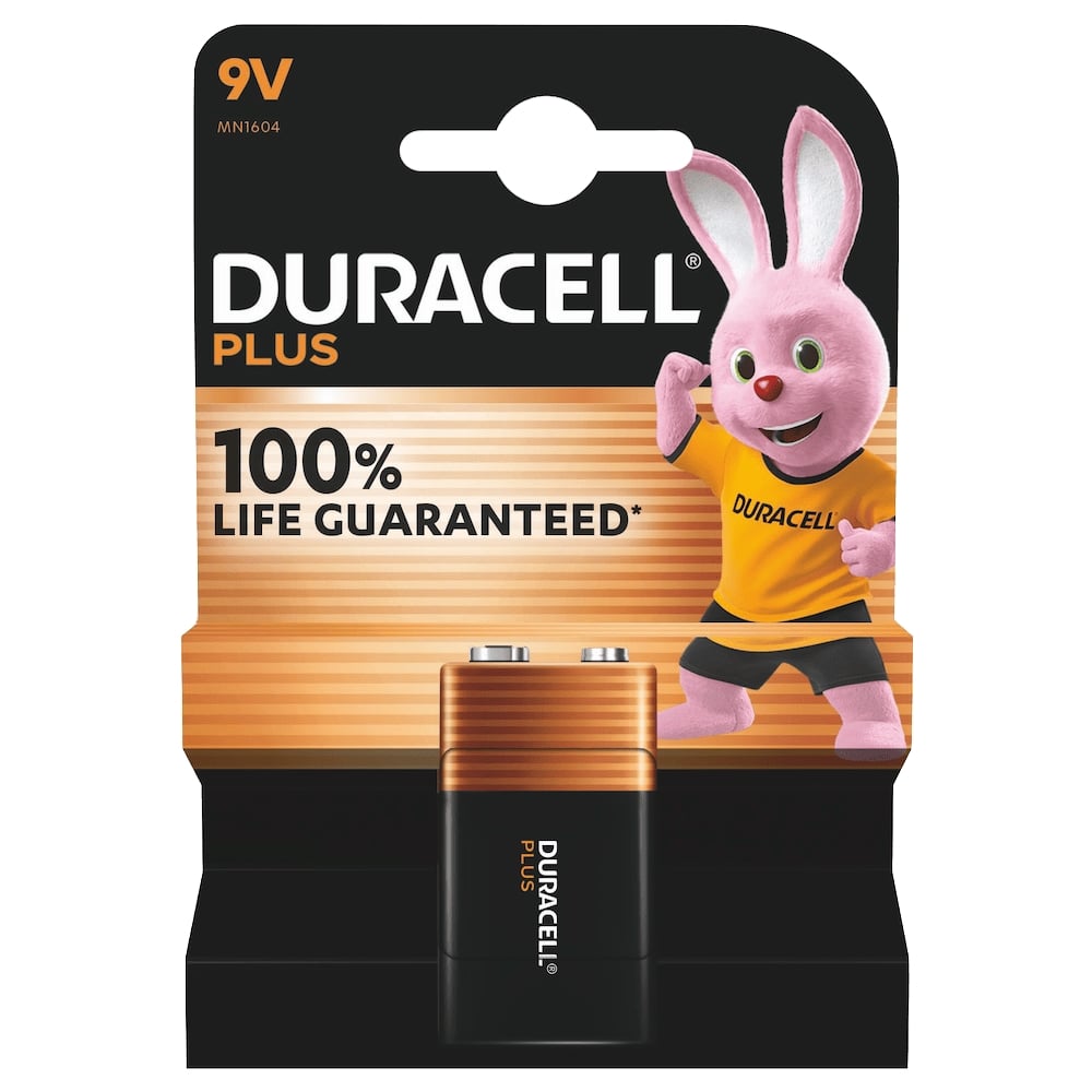 PILA DURACELL ALCALINA PLUS 9V 6LR61 K1 1 BLISTER