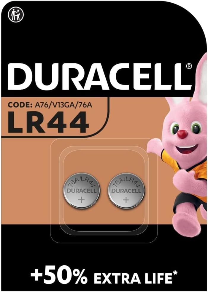 PILA DURACELL BOTON 1,5V LR44 B2 1 BLISTER