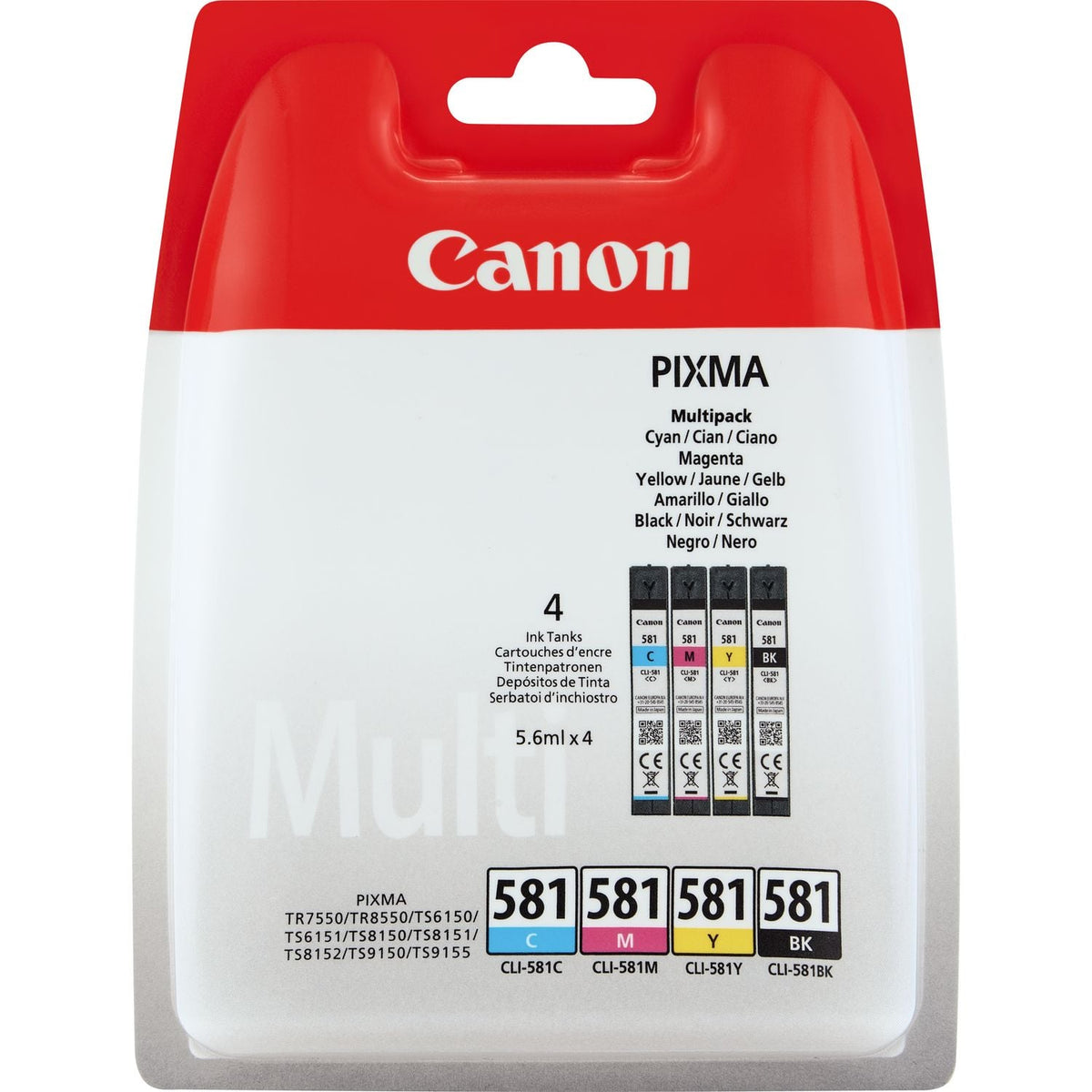 TINTA CANON CLI-581BK/C/M/Y PACK