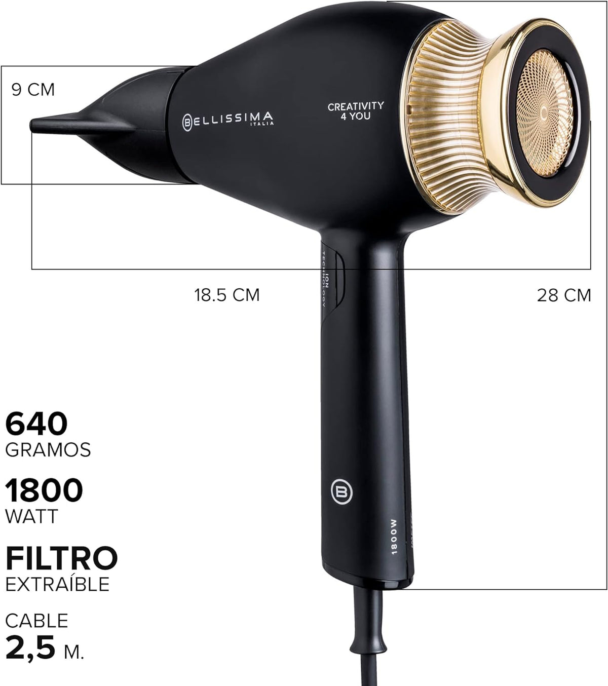 SECADOR BELLISSIMA CREATIVITY 4 YOU IONICO 1800W