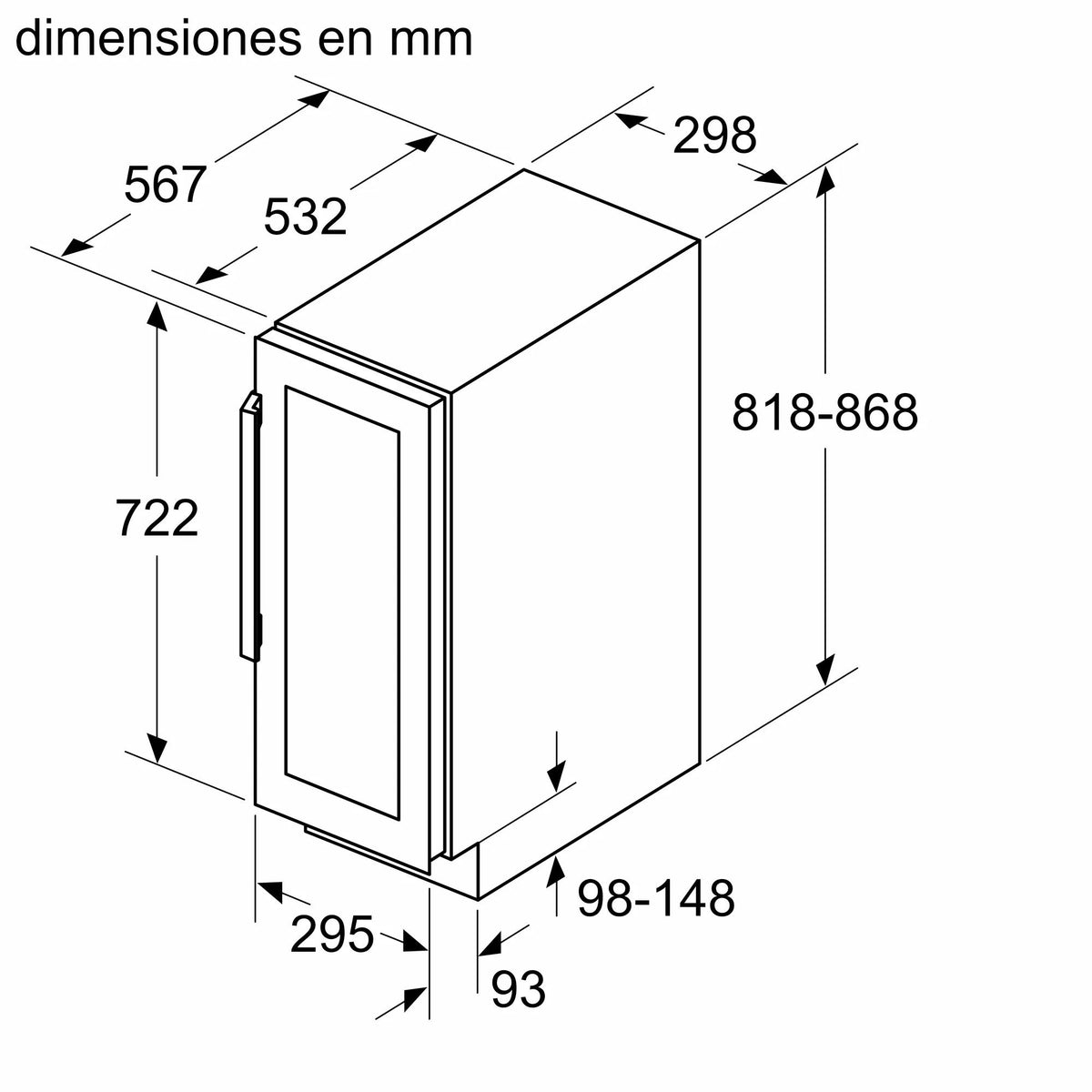 VINOTECA BALAY 3WUF073B 82x30x57