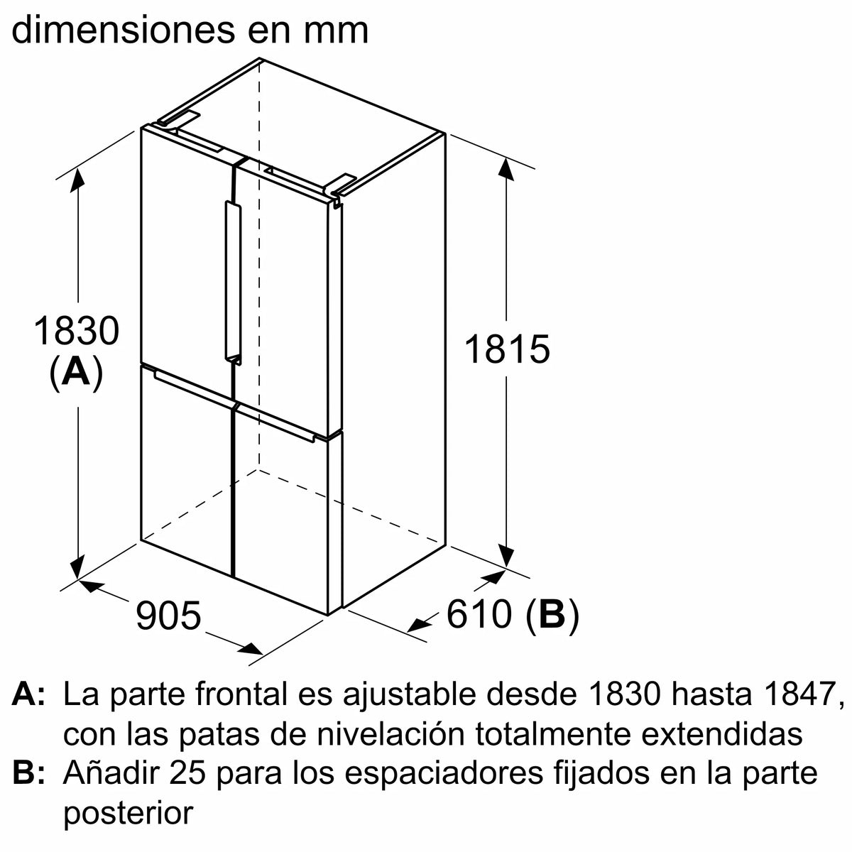 FRI. BOSCH KFN96VPEA 183x91 4P NF INOX