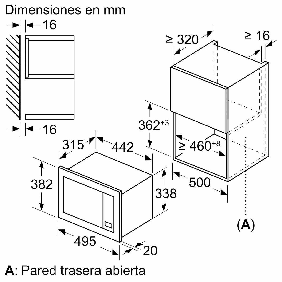 MICR. BALAY 3CG5142X3 20L NEGRO/INOX INTEGRABLE