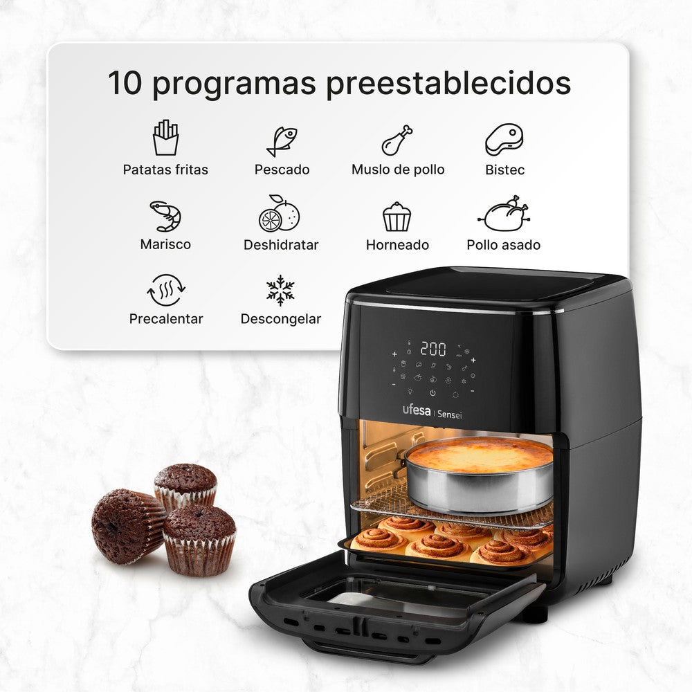 FREIDORA AIRE UFESA SENSEI 12L C/PUERTA CESTO GIR