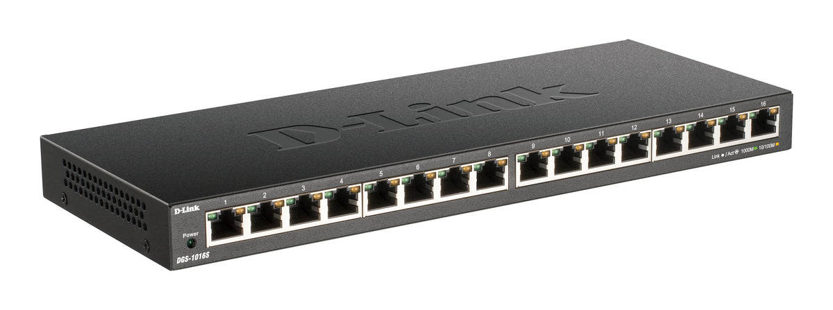 SWITCH D-LINK DGS-1016S METAL 16 PUERTOS GIGABIT