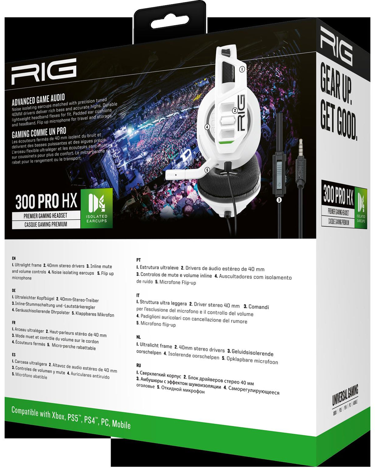 AURICULARES NACON RIG 300HX PRO XBOX X/S Y ONE B