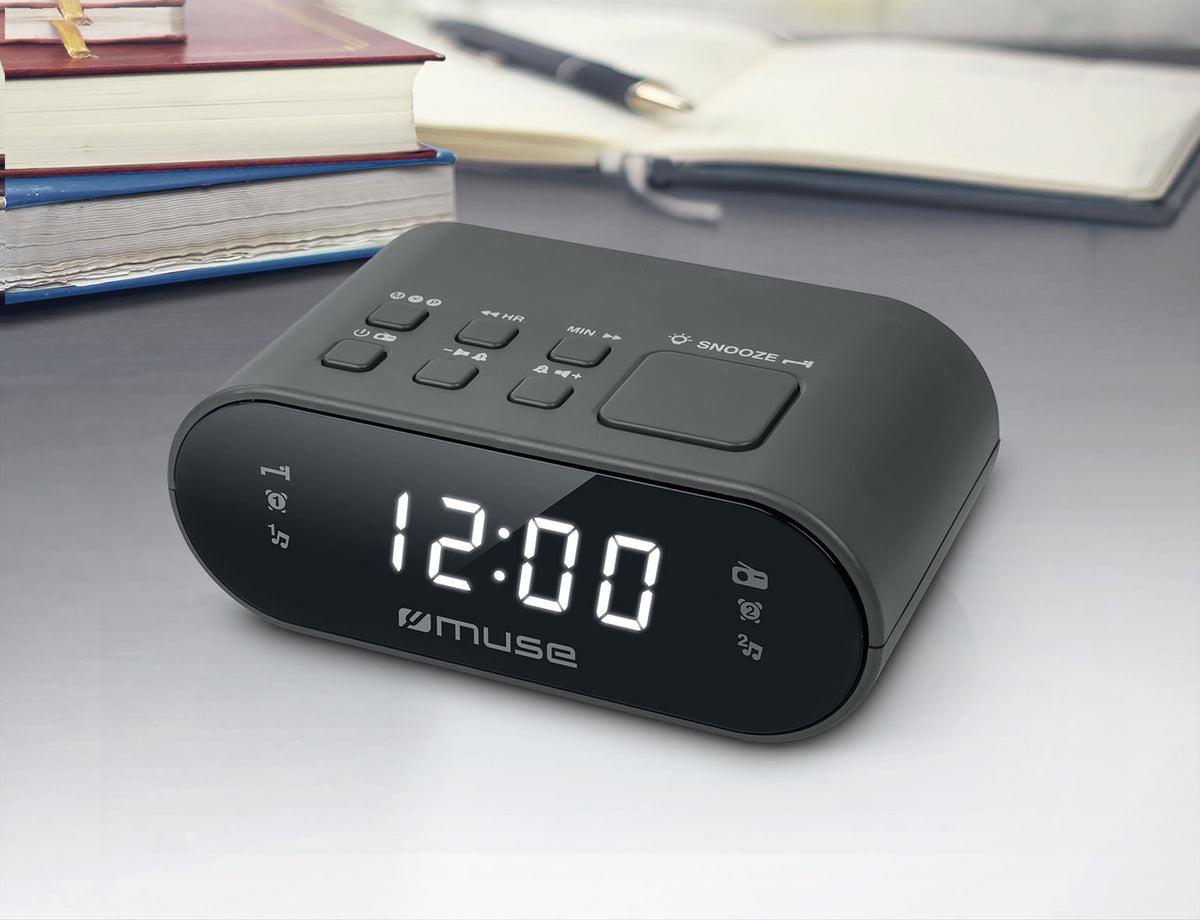 RADIO RELOJ MUSE M-10 CR FM NEGRO