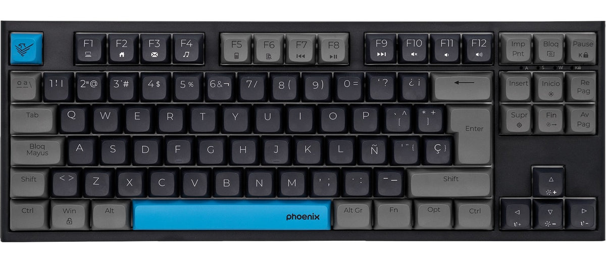 TECLADO PHOENIX ROYAL TKL MECANICO GAMING NEGRO