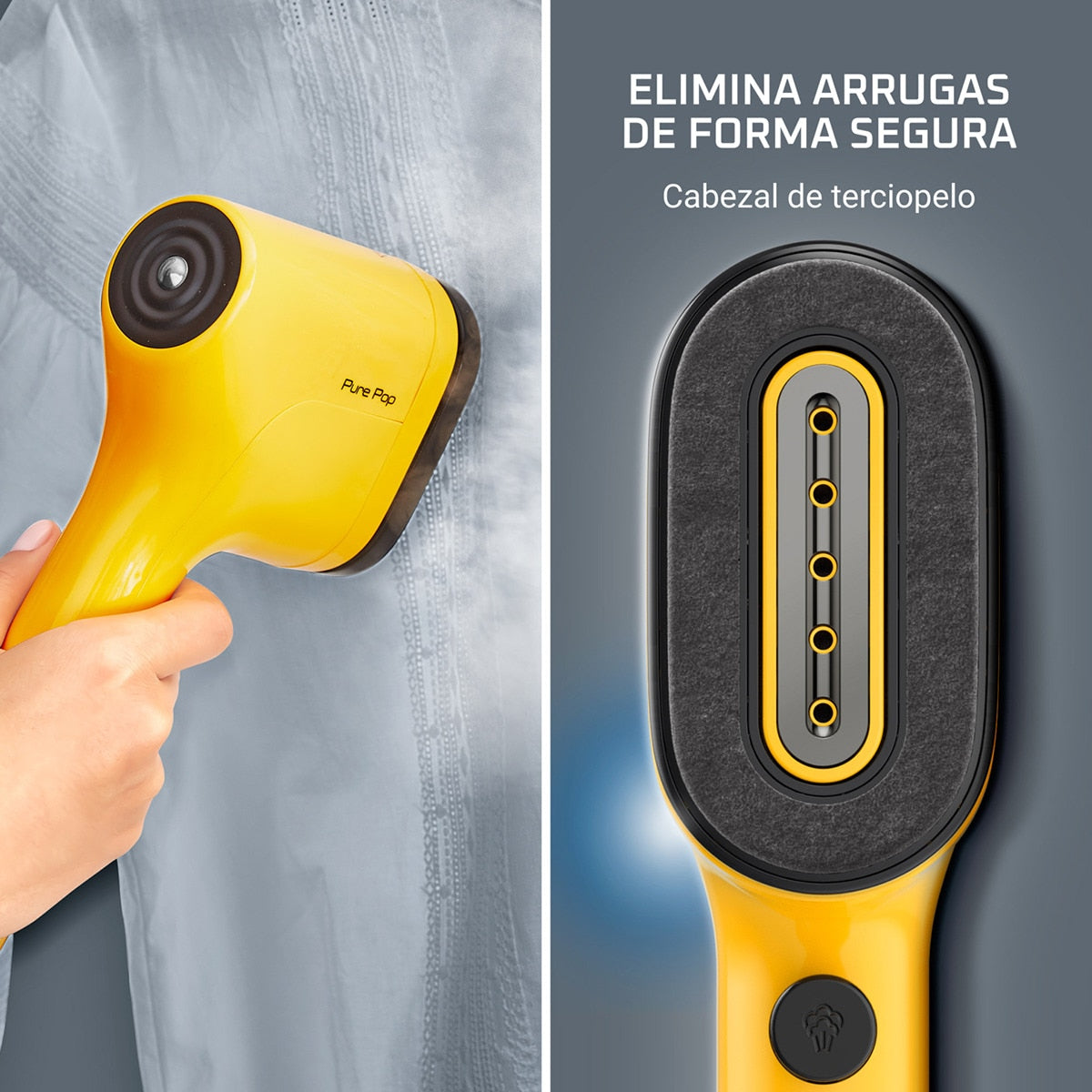 PLANCHA VERTICAL ROWENTA DR2026 PURE POP AMARILLO