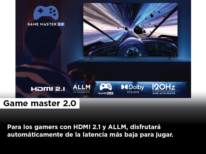 TV TCL 43" 43C649 UHD QLED GOOGLETV GAME MASTER