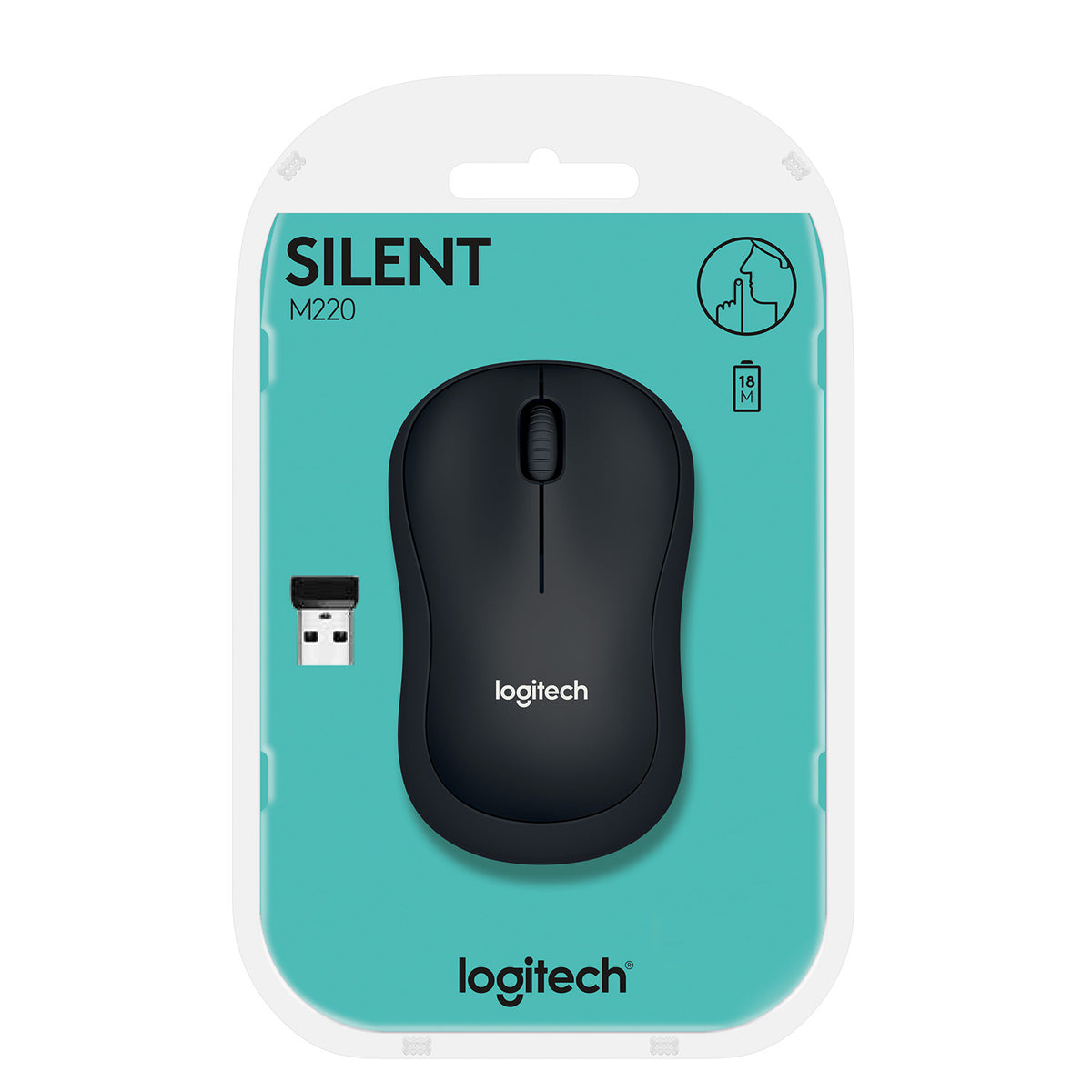 RATON OPTICO LOGITECH M220 SILENT WIRELESS NEGRO
