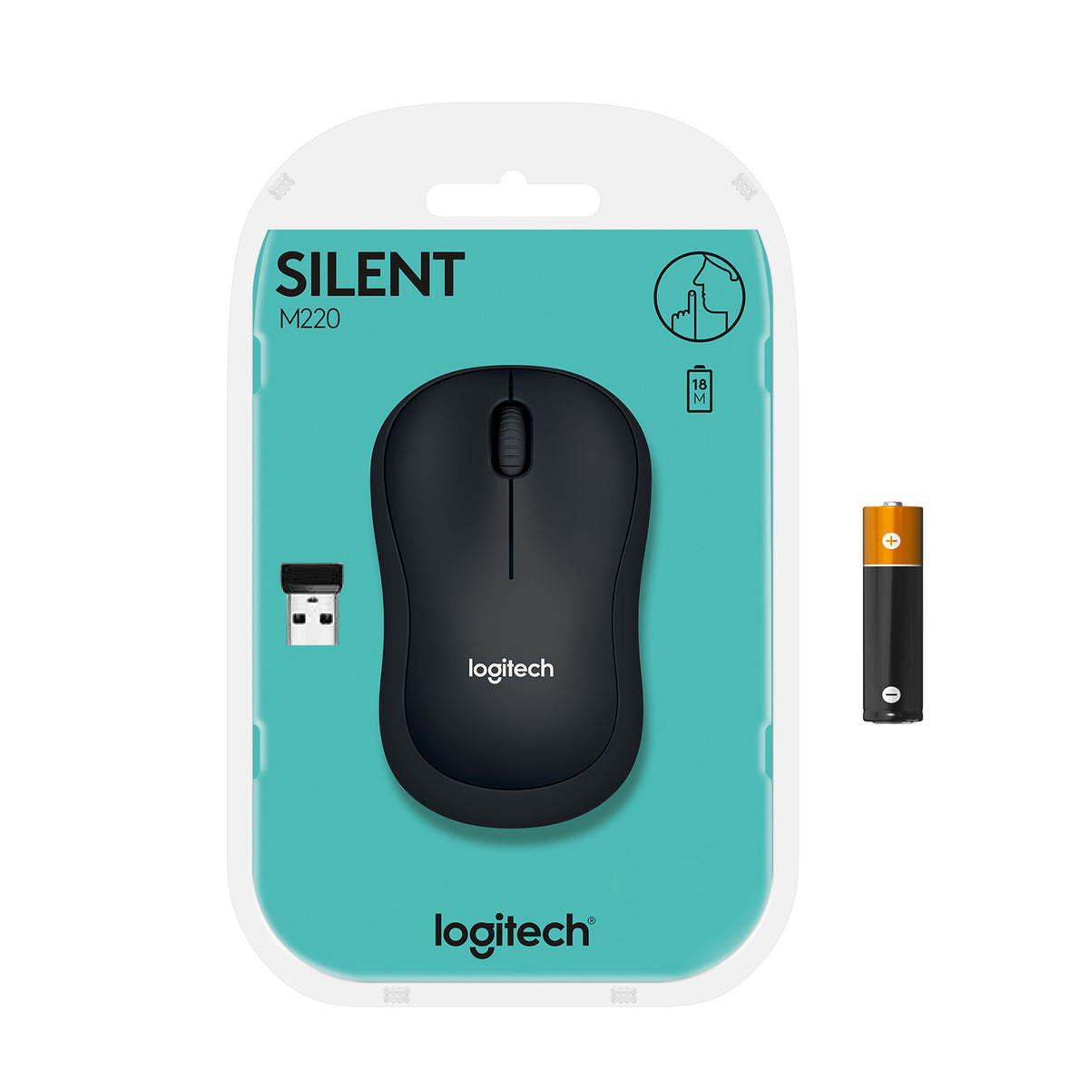 RATON OPTICO LOGITECH M220 SILENT WIRELESS NEGRO