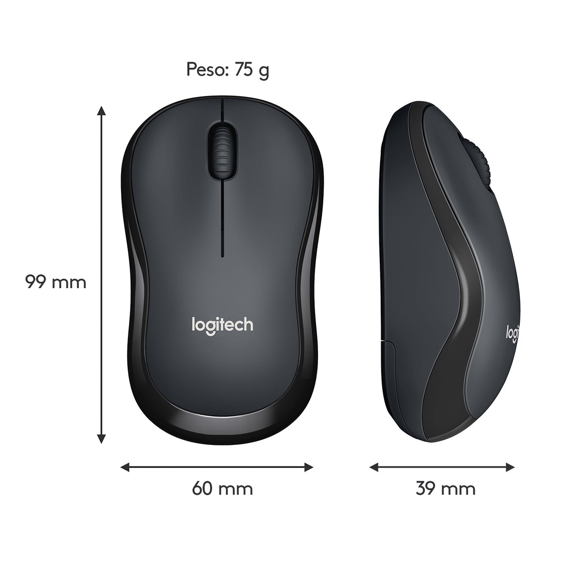 RATON OPTICO LOGITECH M220 SILENT WIRELESS NEGRO