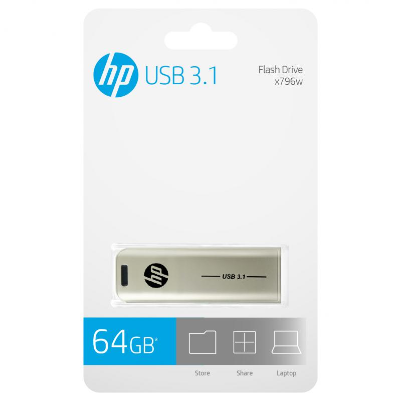 MEMORIA USB HP HPFD796L-64GB METAL 64GB 3.1