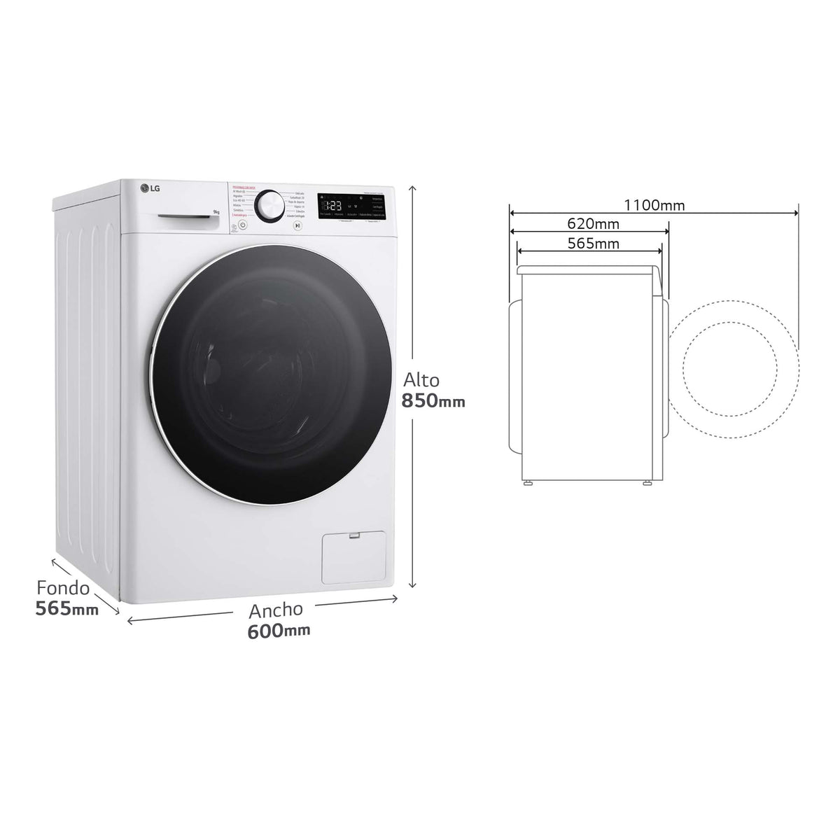 LVD. LG F4WR6009A0W 9K 1400R SMART STEAM