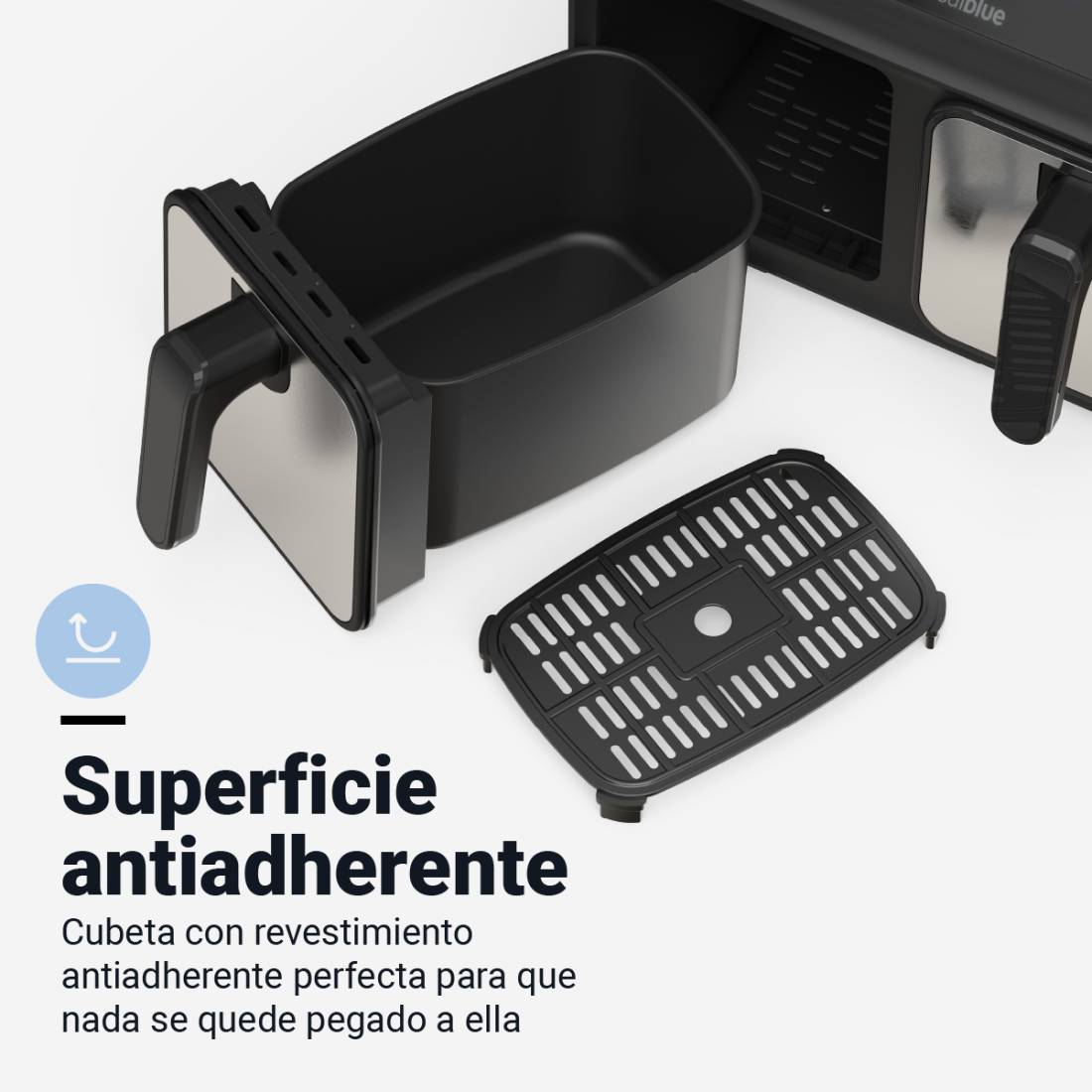 FREIDORA AIRE U.BLUE 6008DB DOBLE DIG 2X4=8LTS