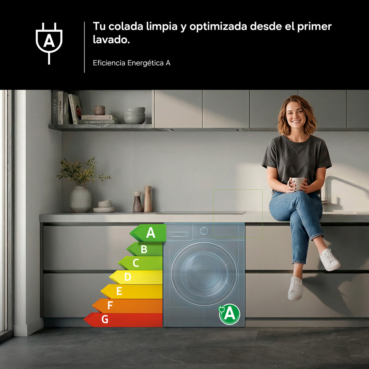Samsung WW12T504DTW – control automático de carga
