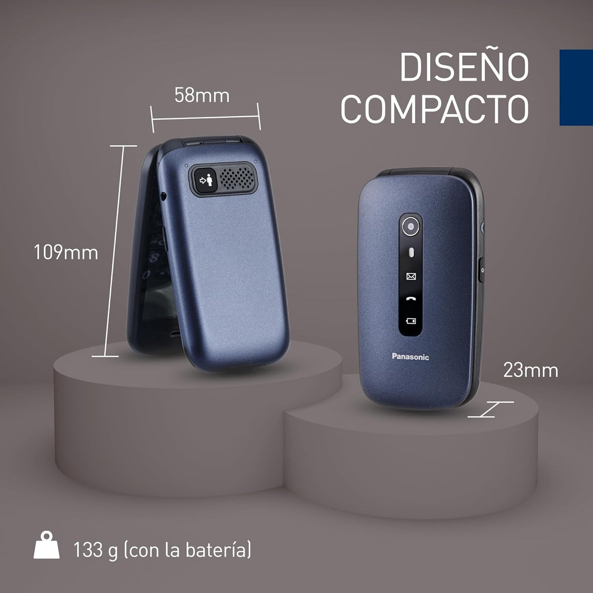 SENIORPHONE PANASONIC KXTU550EXC AZUL 4G