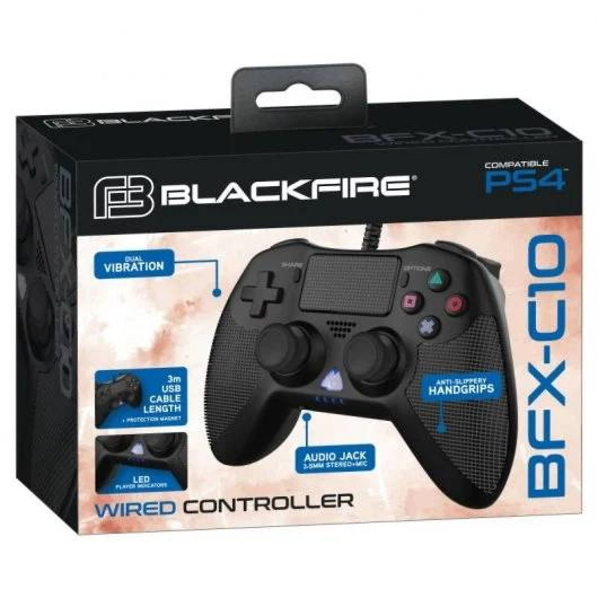 MANDO PS4 BLACKFIRE BFX-C10 3M NEGRO