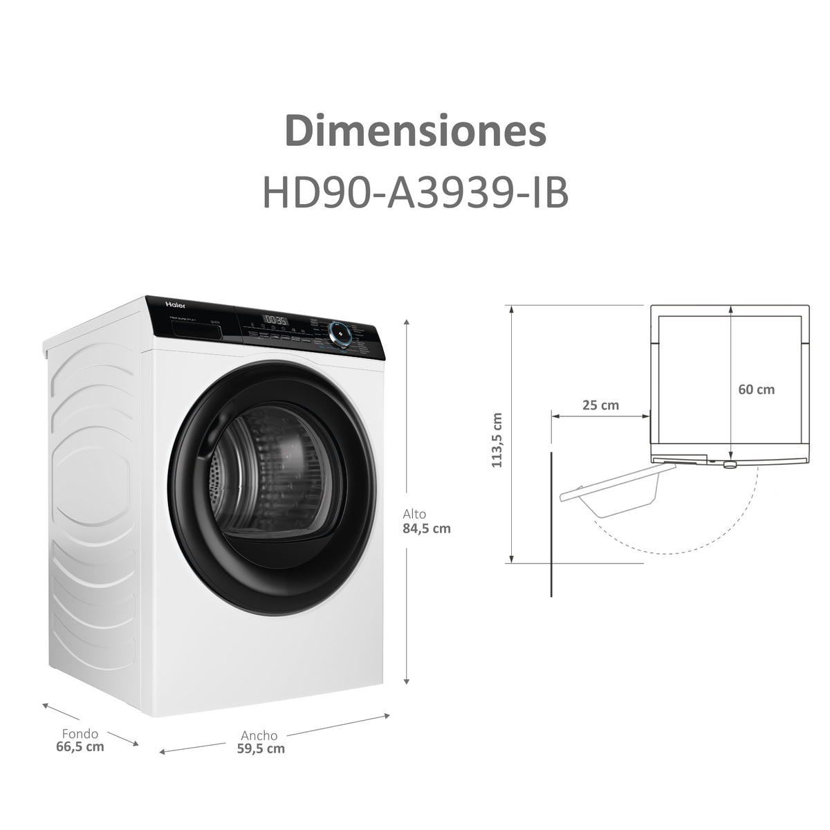 SECADORA HAIER HD90A3939IB 9K BC BCA