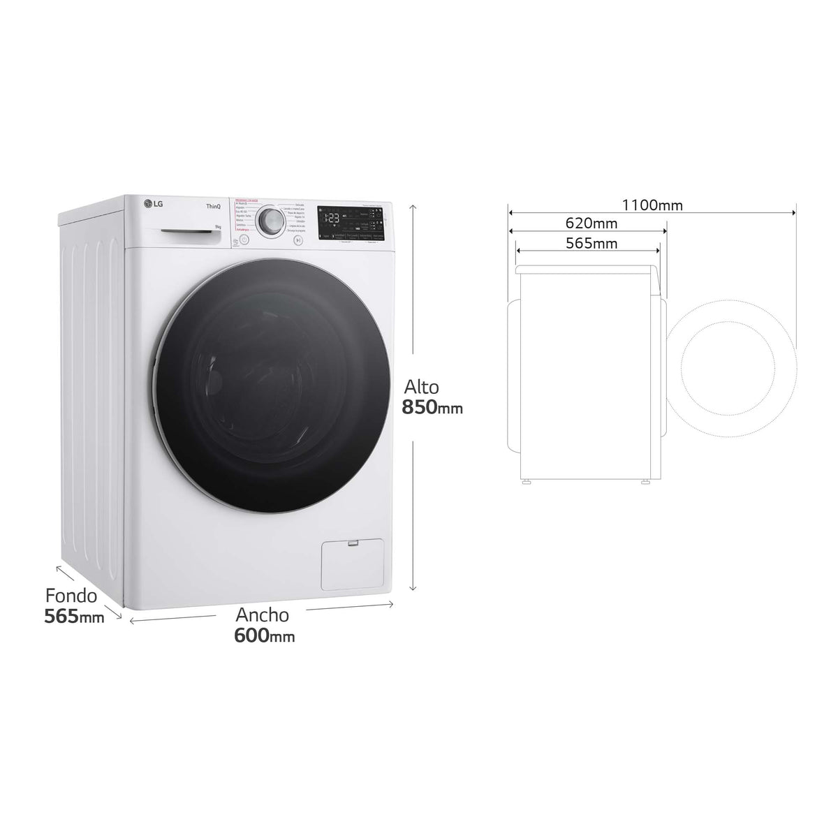 LVD. LG F4WR5509A1W 9K 1400R BCA ATD STEAM WIFI